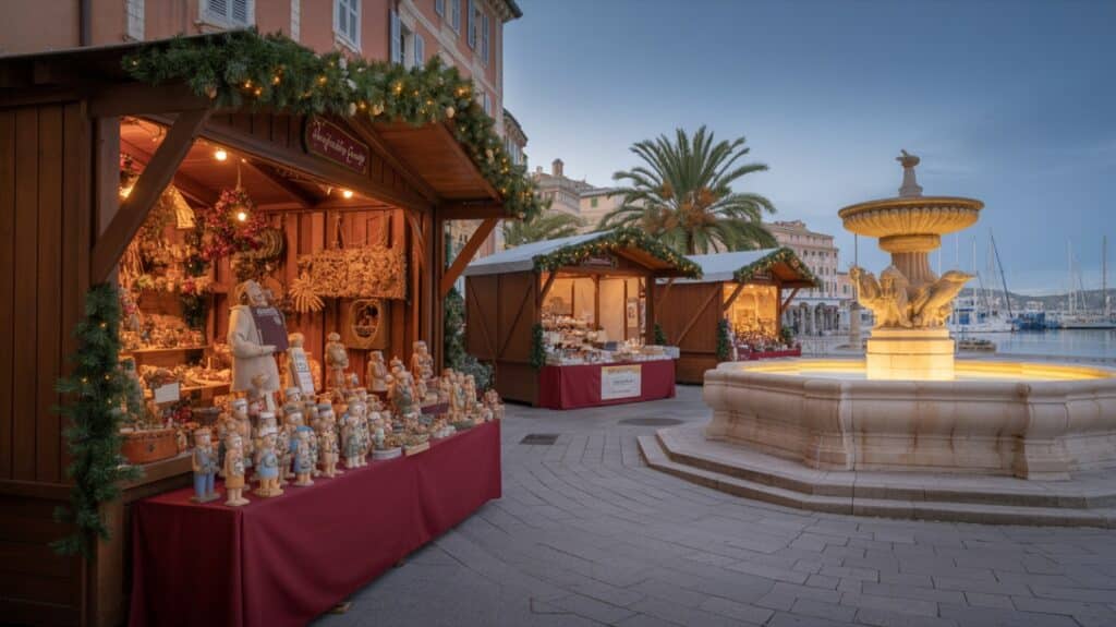 Marché de Noël de Toulon, crèche de santons place de la Liberté