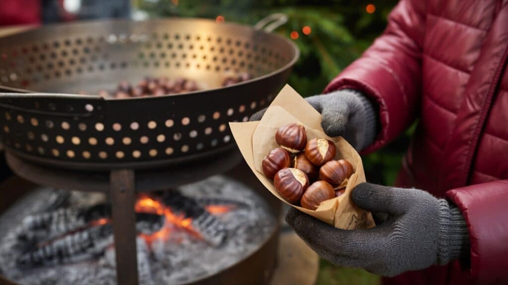 Marrons chauds — marché de Noël