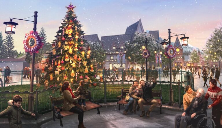 Disneyland Paris à Noël : le monde de la Reine des Neiges décoré