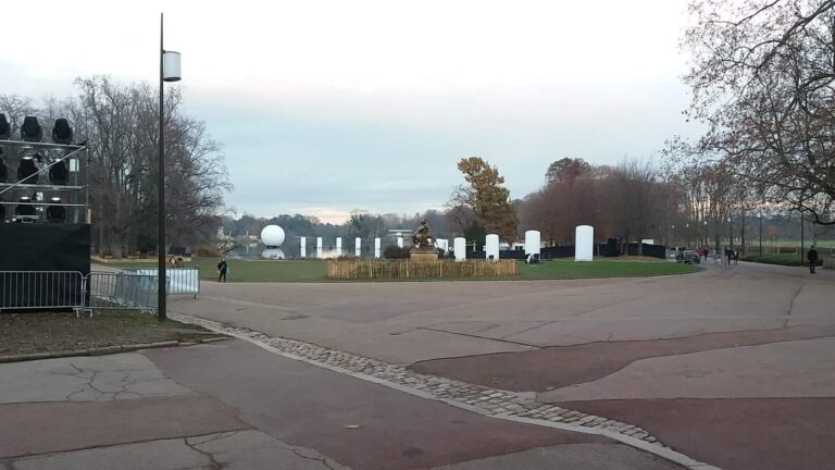 Lyon 6e - Parc de la Tête d'Or, installations pour la fête des lumières 2019, Lyon
